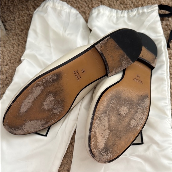 Gucci Women's White Leather Loafers - Picture 4 of 4